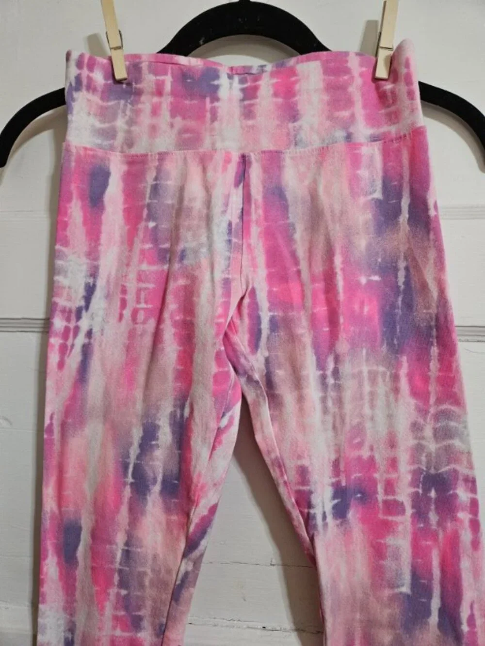JUSTICE Pink Tie Dye Print Full Length Leggings Girls Size 12